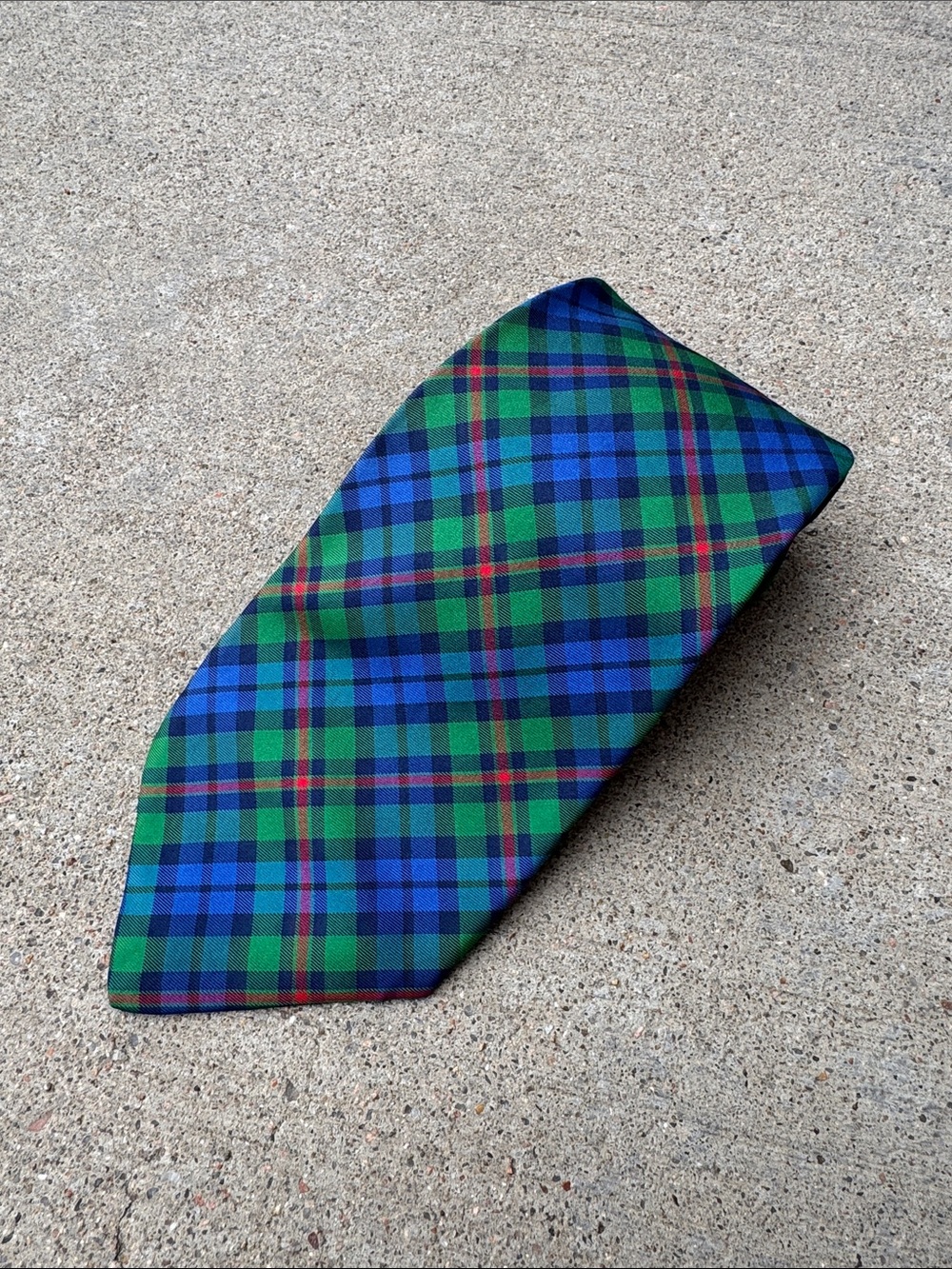 Vintage GAP Blue, Green & Red Plaid Men's Silk Tie